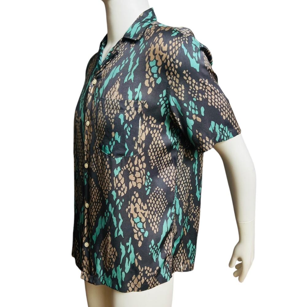 Allsaints Krait Python Camp Snake Print Shirt Sho… - image 8